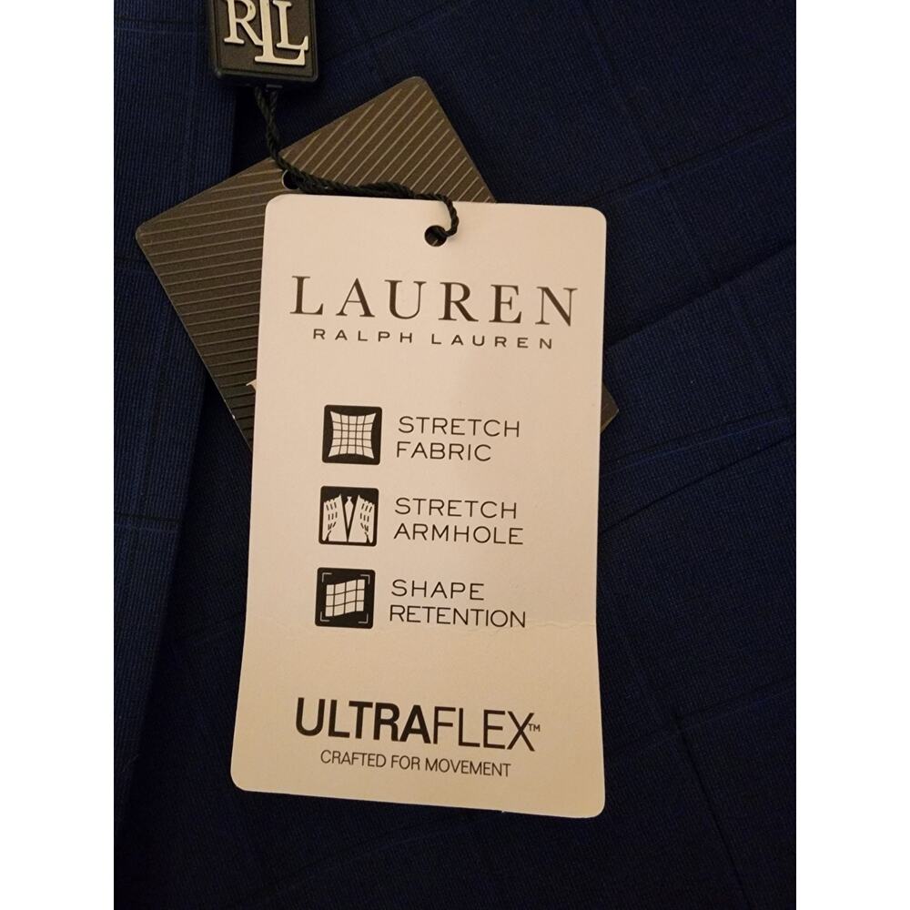 Ralph Lauren Mens UltraFlex Classic Fit Suit Jacket Blazer Navy Blue 46L NWTs - Picture 5 of 10